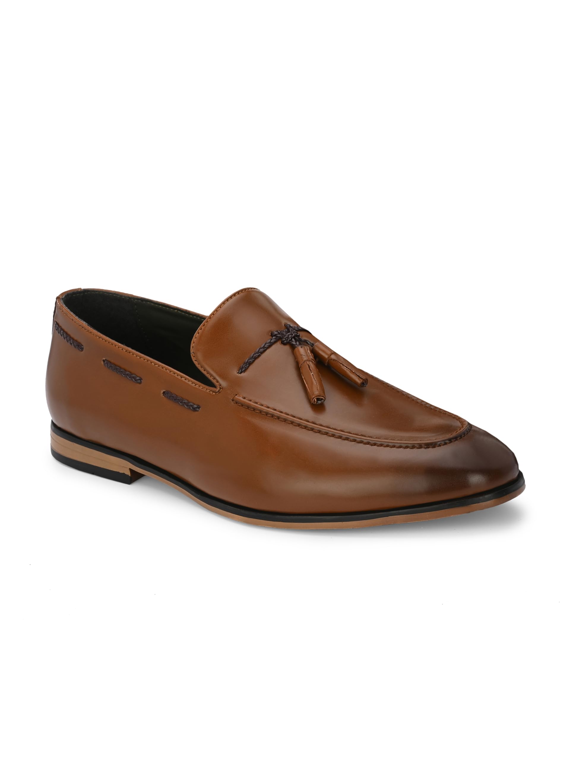 san frissco Men's Tasseled Formal Loafers Leatherette Trending Shoes/Classic Formal Shoes for Office, Parties Slip-On Moccasins with Tassel/Stylish Lightweight and Comfortable Shoes-picture-41