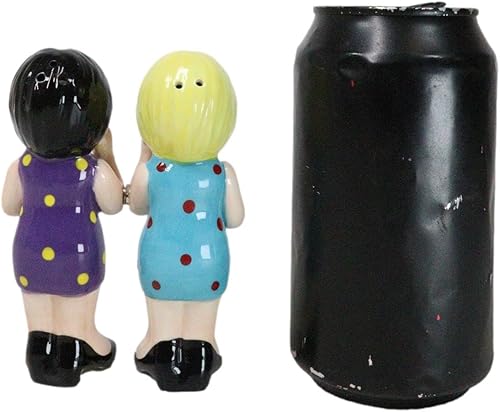 Miniatura 7 de Ebros Gift Juego de salero y pimentero de cerámica para fiestas, amigos falsos, amigos, vino y quejumbros; juego de figuritas para fiesta, cocina,