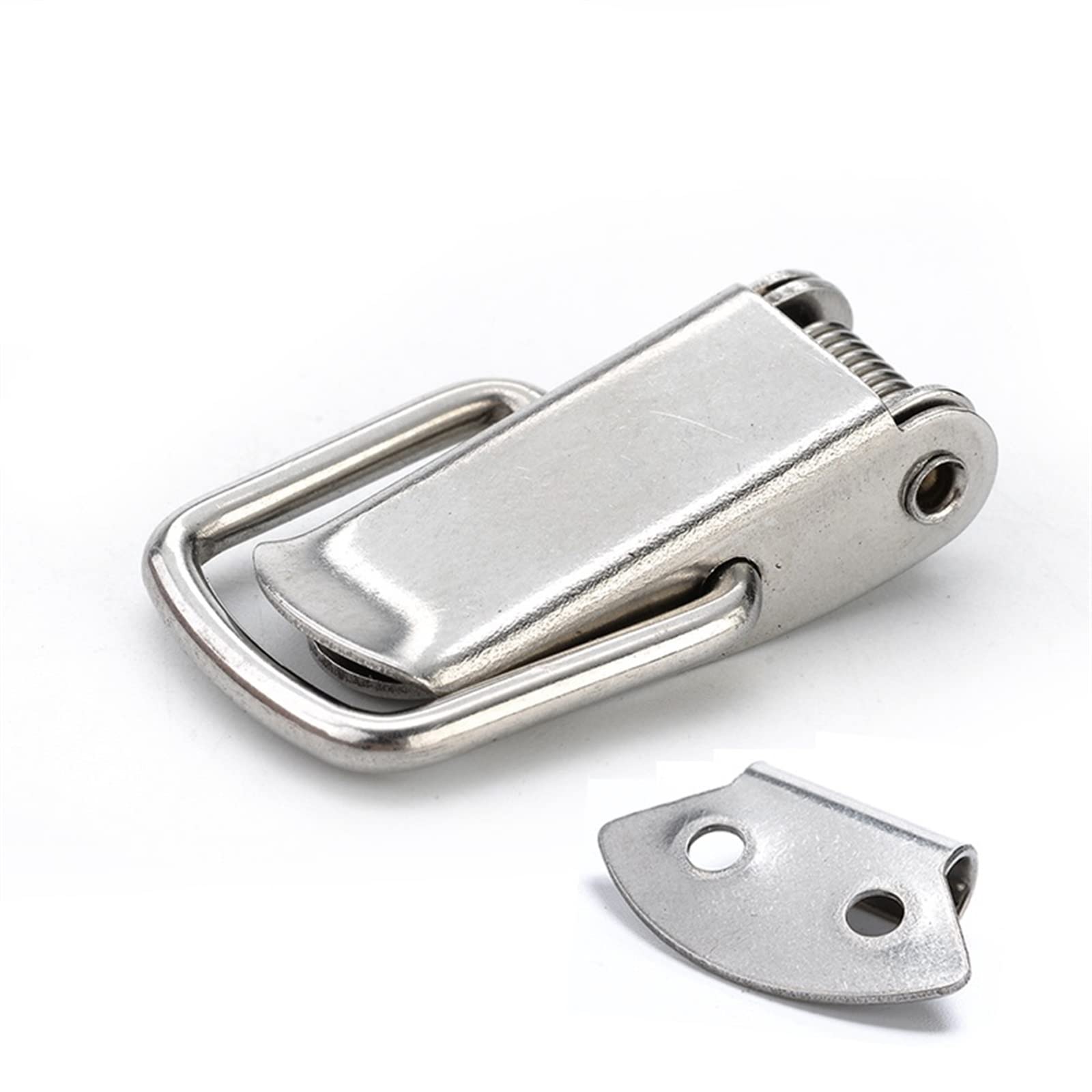SFJSFIMQ Latch Lock Hasp Lock Hardware Cabinet Boxes Spring Loaded Latch Catch Toggle Steel Hasp for Sliding Door Hardware Window