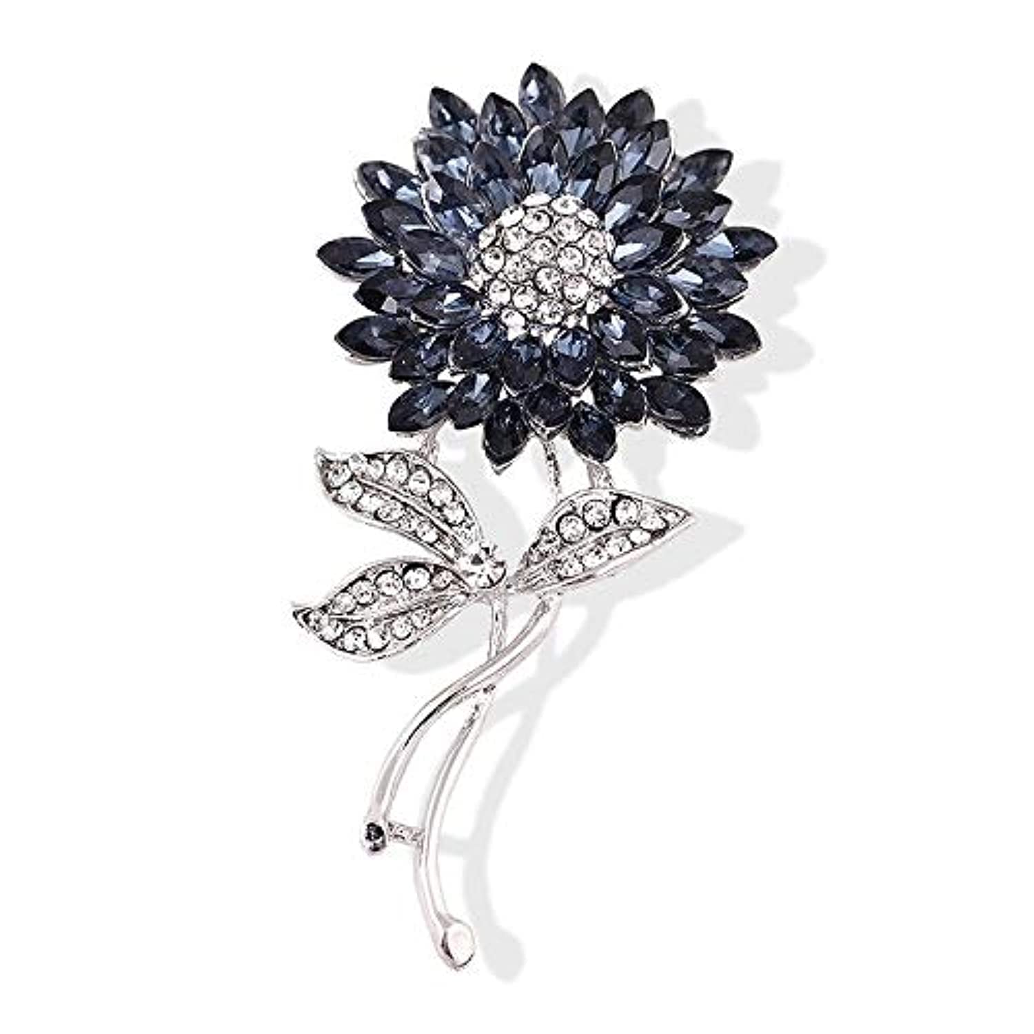 Jewellery Latest Stylish Crystal Flower Unisex Brooch for Women/Girls/Men