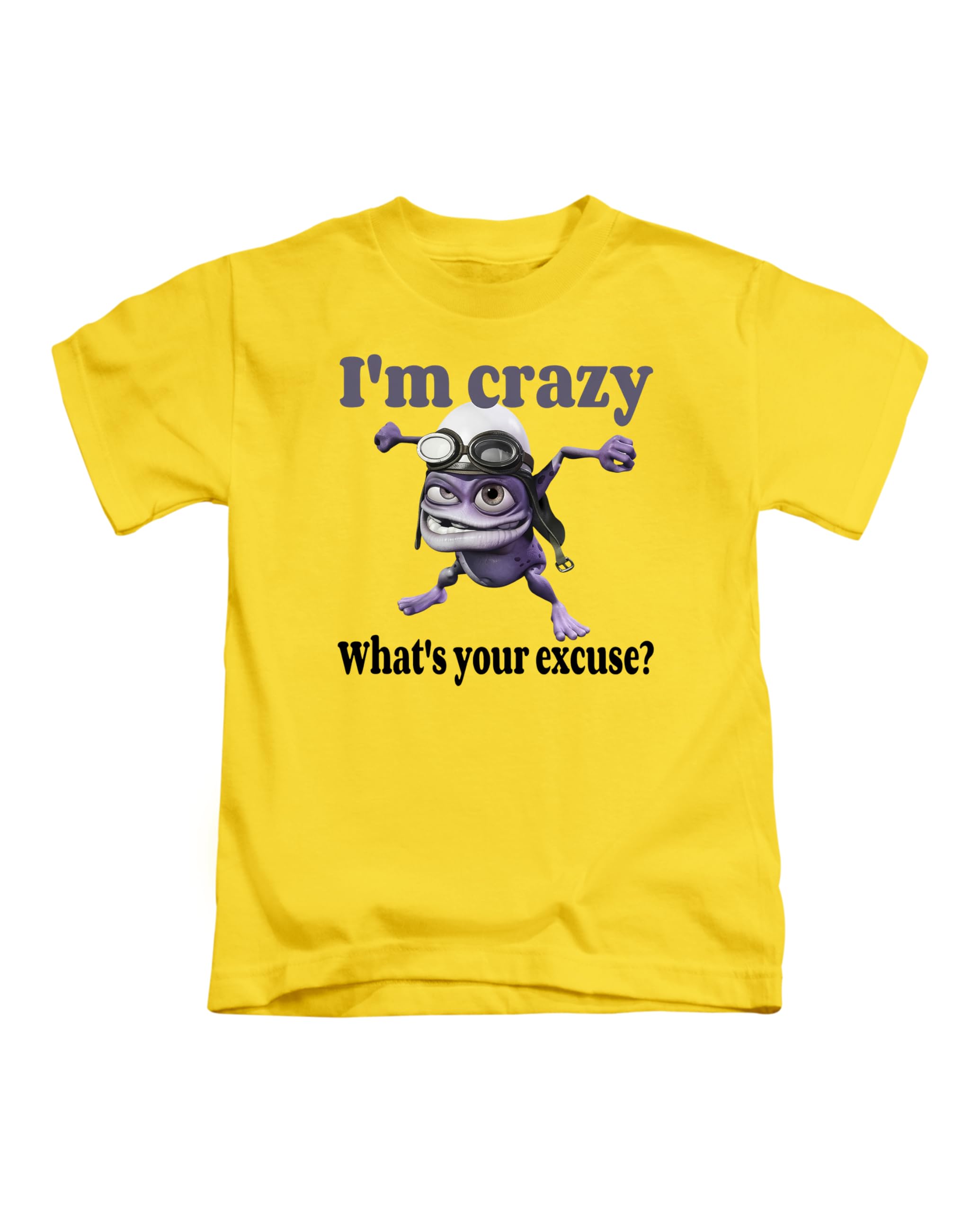 Taylor Brown Unisex Yellow Crazy Frog Meme Novelty Iconic Icon 2000S Joke Novelty Pun Humerous Tee T-Shirt Funny T Shirt Top