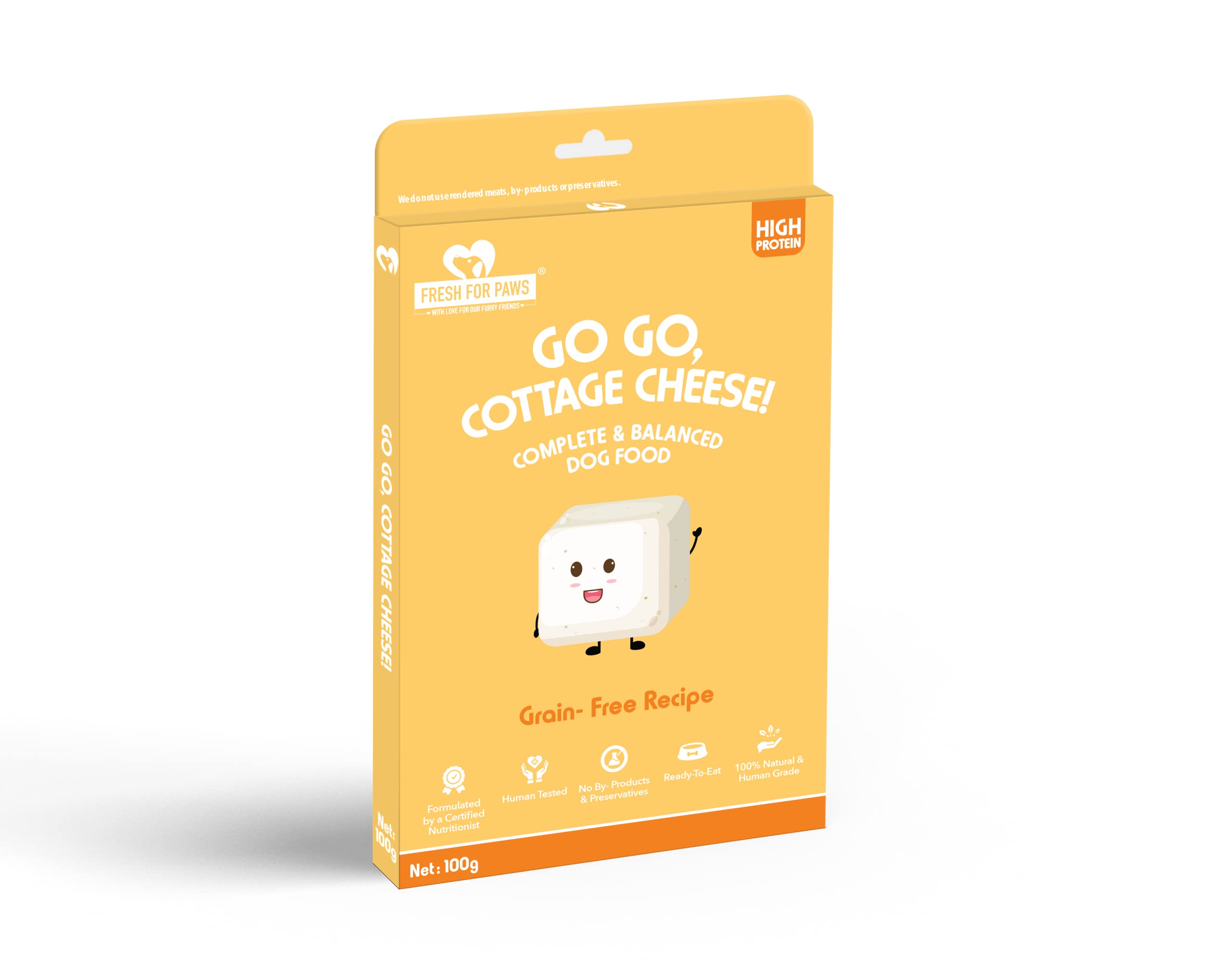 Fresh For Paws 100% Natural and Human Grade Cottage Cheese Fresh Wet Dog Food Ready to Eat | Complete and Balanced Meals for Dogs with Healthy Fats and High Protein | All Breed | 300 Gram Pack of 2 (B0BR3SGN3K) Amazon Price History, Amazon Price Tracker