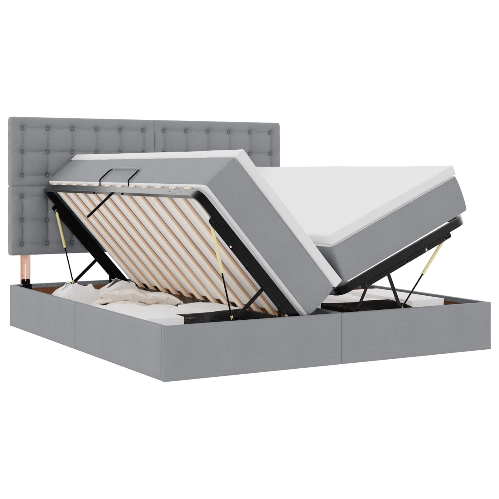 Tessuto imbottito con LED Contenitore laterale Design moderno 180x200 cm