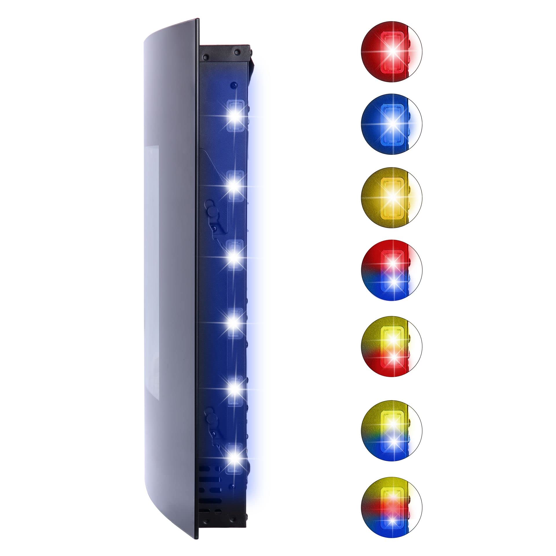 El Fuego® Kominek elektryczny Zürich 2", z oświetleniem LED (7-kolorowy), w zestawie pilot zdalnego sterowania, energooszczędny, 1000/2000 W, kominek dekoracyjny