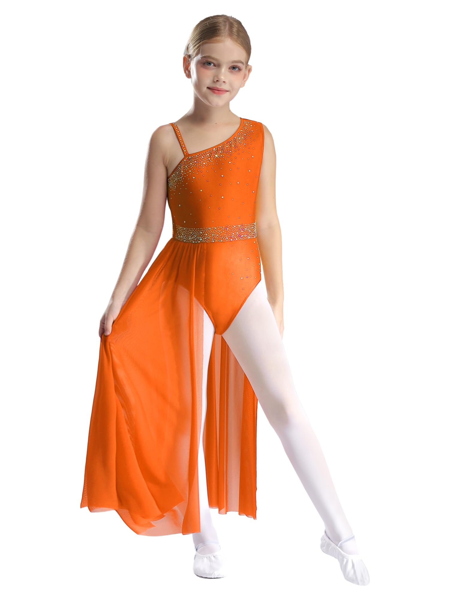 Bodywear LTD - Gonna Metallica Per Bambine Da Ballo, Pattinaggio, Tap, Jazz, Ginnastica) Argento 5-6 Anni - Foto 8