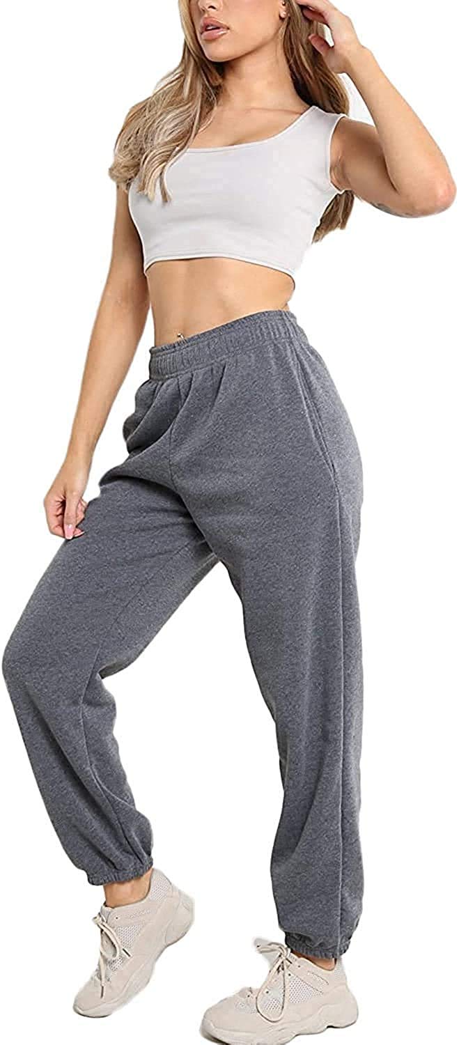 Girlzwalk Women's Charcoal Fleece Casual Oversized Jogging Joggers Tracksuit Bottoms Jog Pants (, Xxxxl/Uk 28-30)