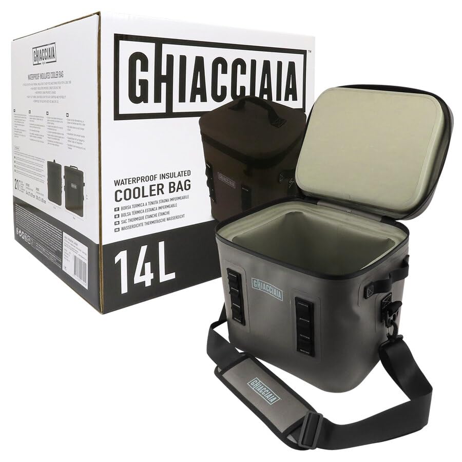 Borsa Termica a Tenuta Stagna 14L | Borsa Frigo Impermeabile, Cerniera Ermetica, Isolamento Alta Densità, Per Campeggio, Spiaggia, Picnic e Viaggi, 34x27x29cm