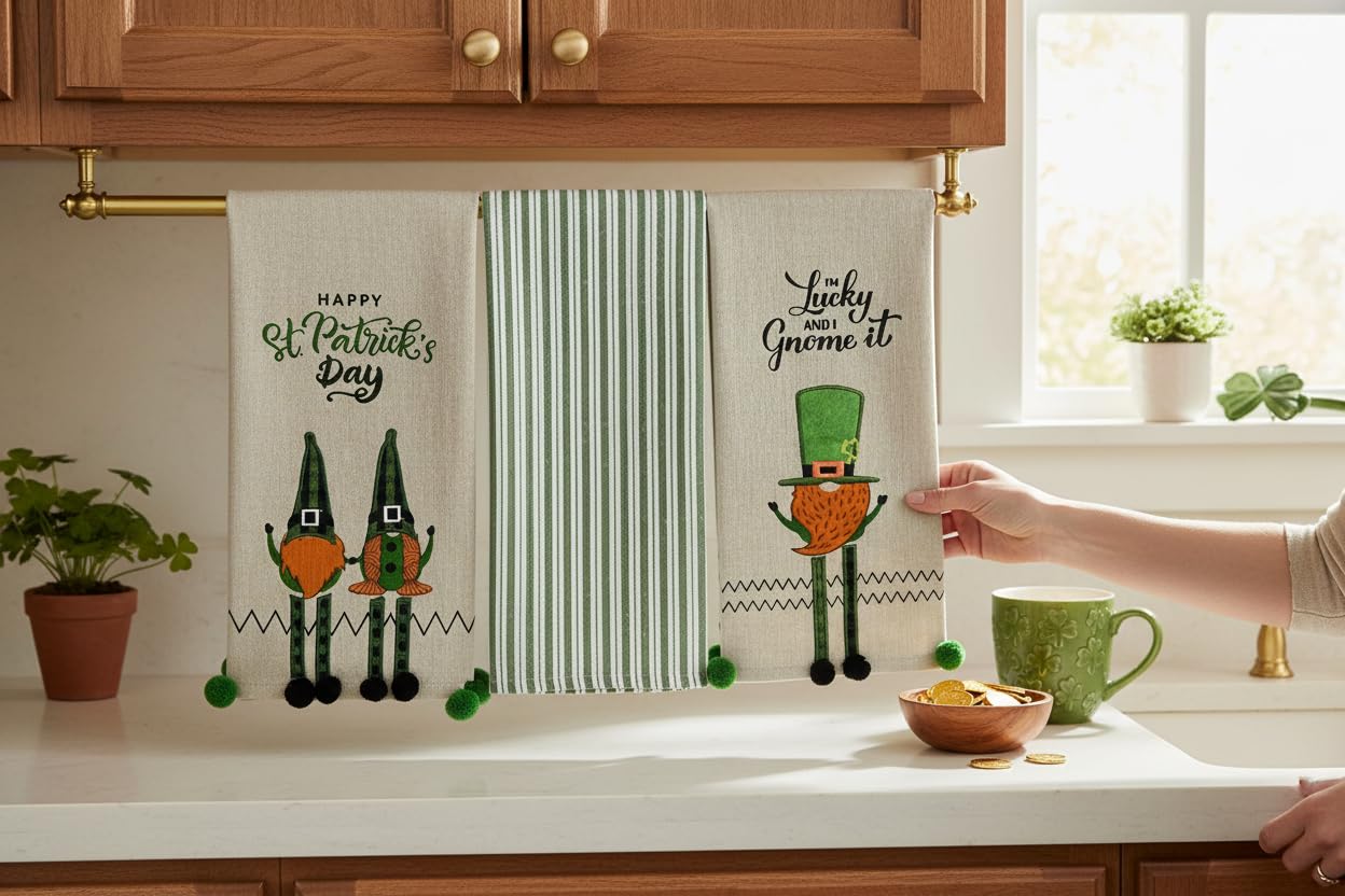 Serafina Home St. Patrick's Day Festliches Zwerg Handtuch-Set