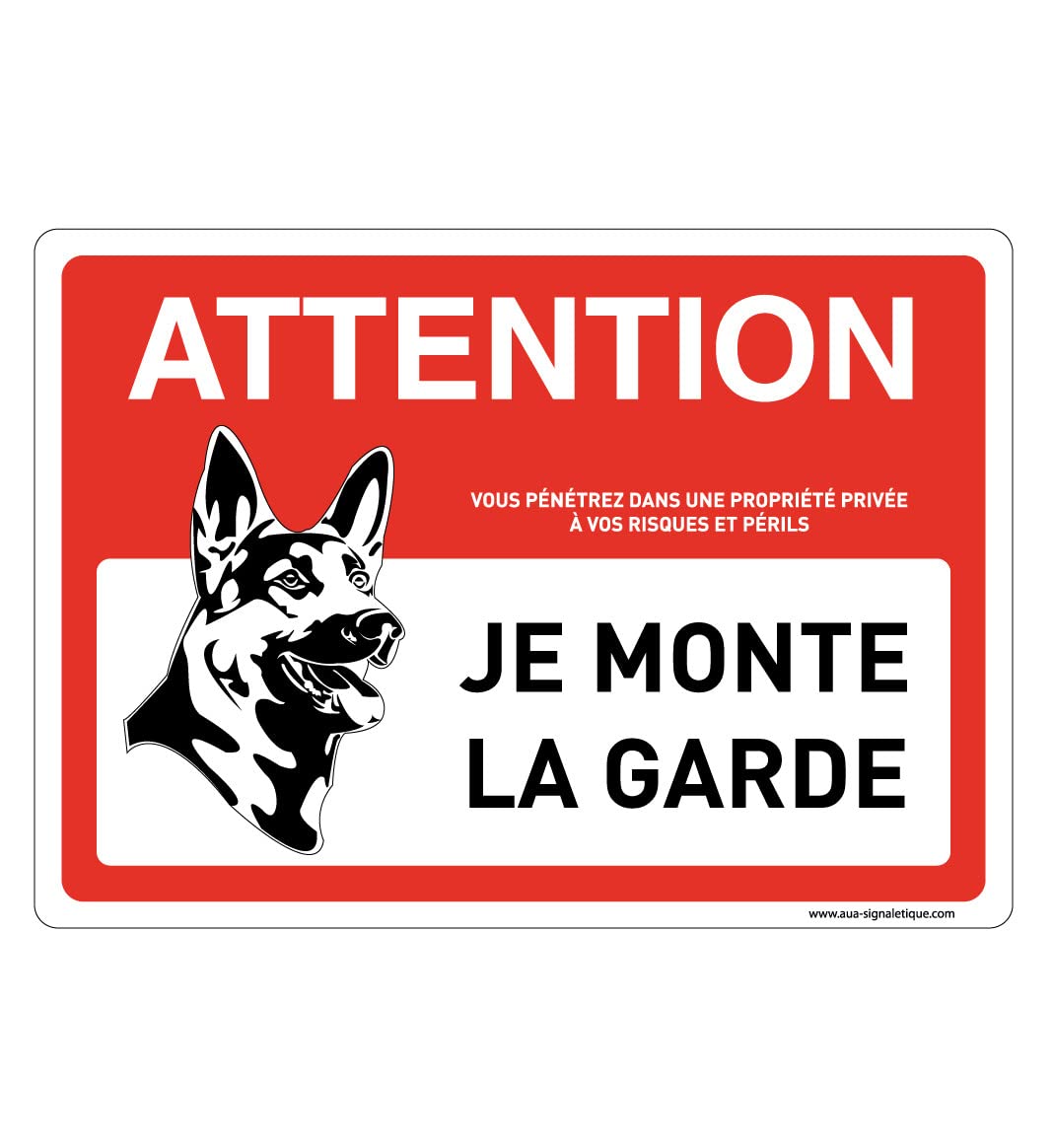 Panneau de signalisation attention chien pour sécuriser l'accès de votre maison