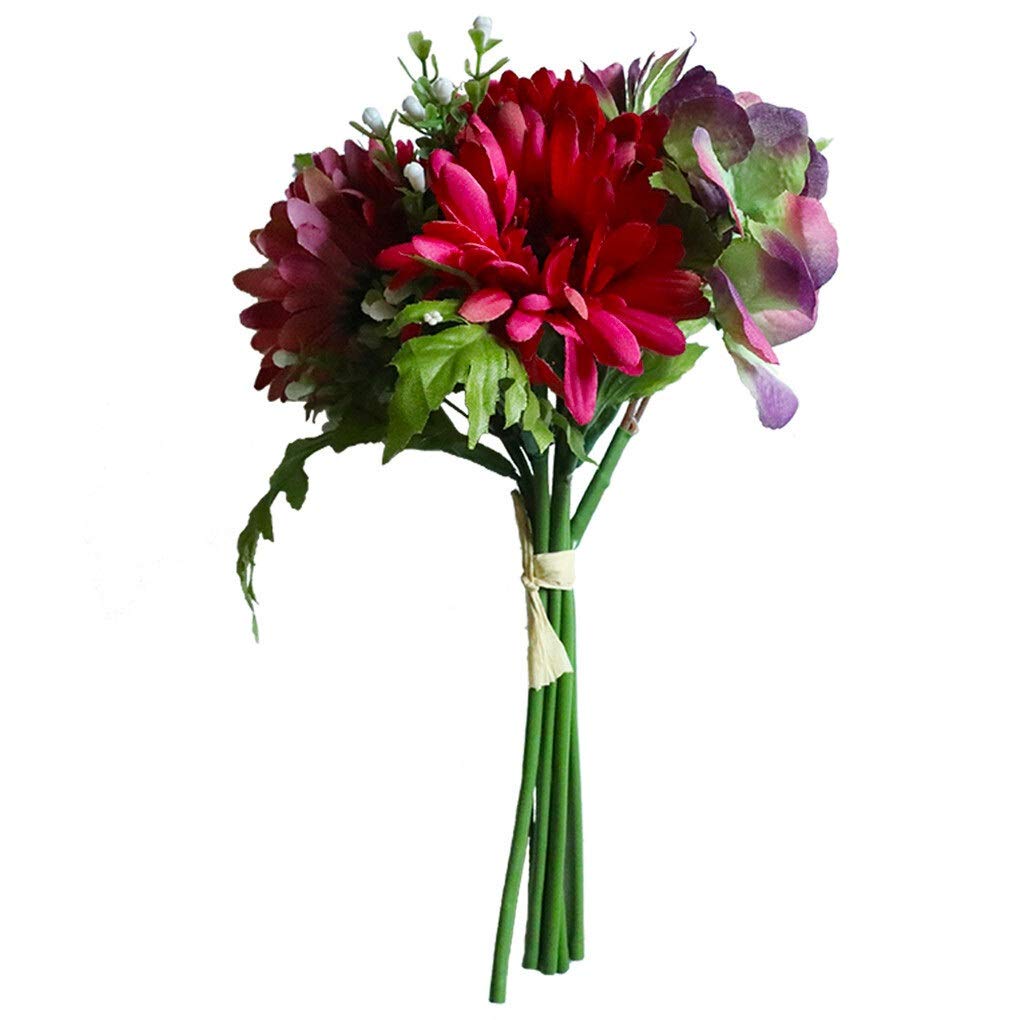 PPRR Artificial Flowers Holiday Decoration Artificial Flower Bouquet Simulation Flower Table Centerpiece Wedding Floral Decor Fake Bouquet 29cm (Color : Black)