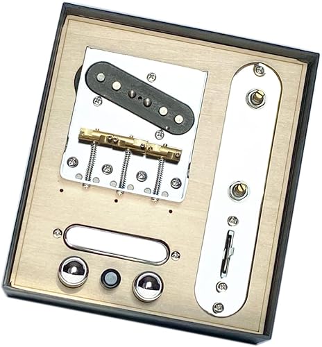 Miniatura 8 de Placa de puente de sillín roscada precableada Alnico V para guitarras estilo Telecaster, interruptor de palanca de 3 vías, perillas de velocidad