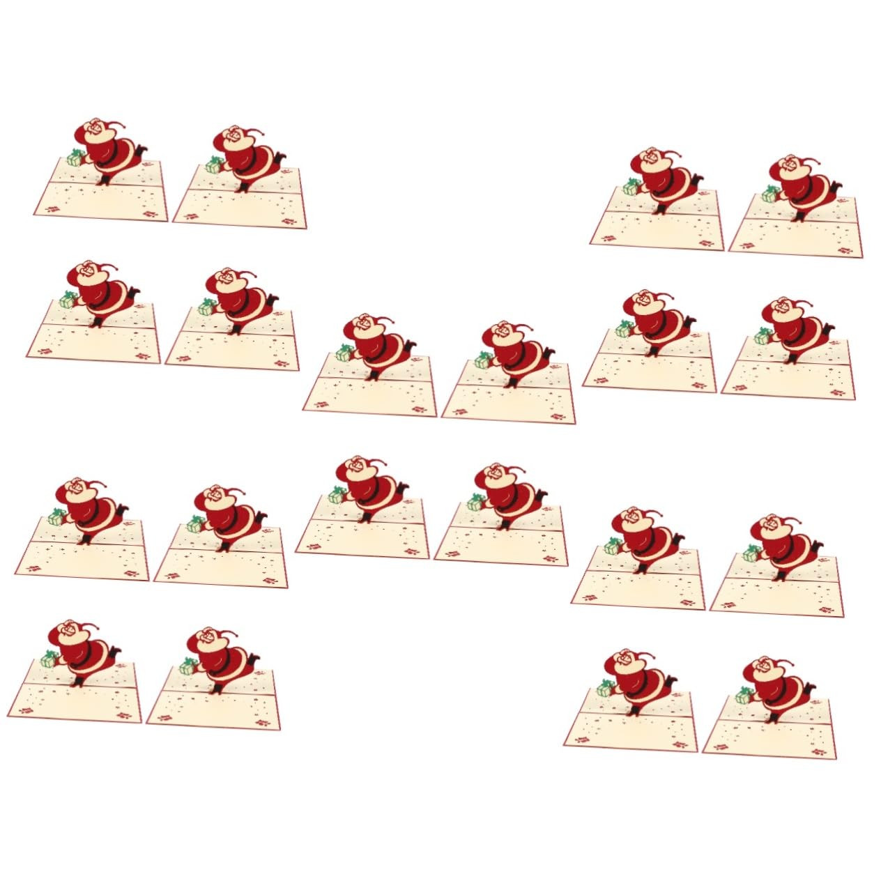 SEWACC 20piezas Tarjetas Navideñas - De Tarjetas De Felicitación Para Navidad Diseño De Papá Noel y Para y