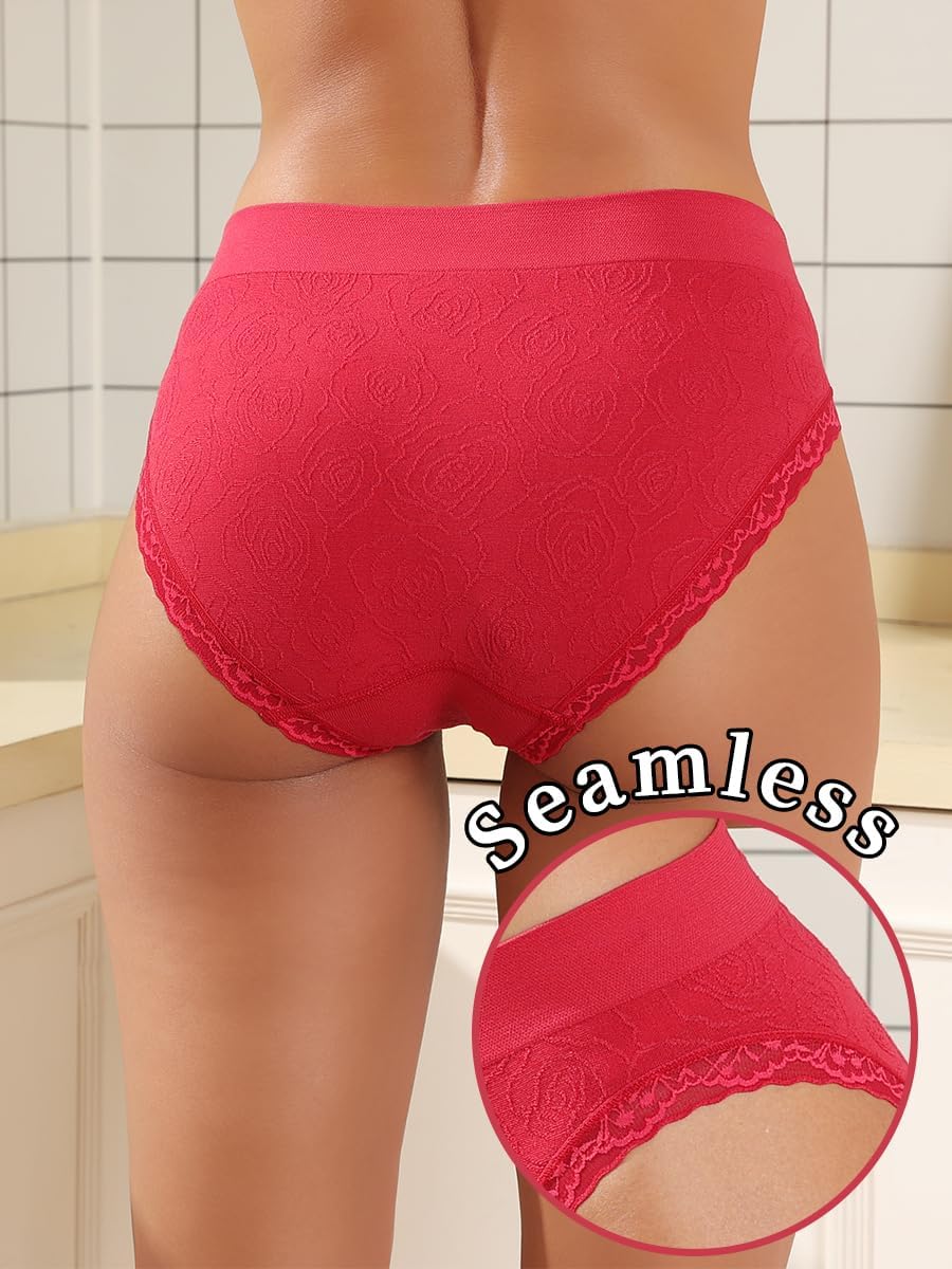 Bamboo Underwear Womens Pack Bikini Moisture Wicking panties Lace Sexy Breathable Hipster Briefs calzones para mujer - Image 4