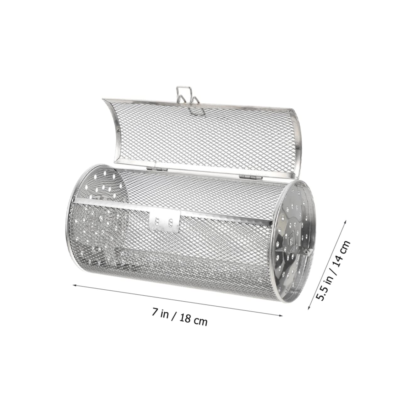 UPKOCH Rotisserie Roaster Basket Stainless Steel Rotating Grill Cage for Air Fryer Oven Design for Roasting Meat Nuts and Vegetables Easy to Clean Opening