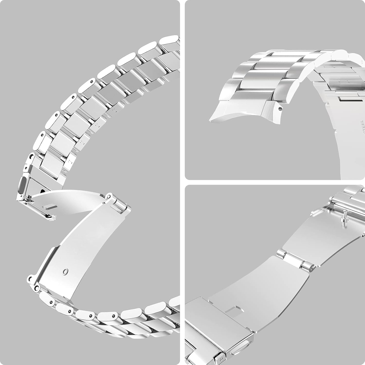 SPGUARD Bracelet Galaxy Watch 6/5/4【No Gap】22 mm de Montre en Acier Inoxydable Band compatible avec Galaxy watch 6 classic 43/47mm,Galaxy Watch 5 pro 45mm,Galaxy Watch 6/5/4 40/44mm, 4 Classic 42/46mm SPGUARD Bracelet Galaxy Watch 6/5/4【No Gap】22 mm de Montre en Acier Inoxydable Band compatible avec Galaxy watch 6 classic 43/47mm,Galaxy Watch 5 pro 45mm,Galaxy Watch 6/5/4 40/44mm, 4 Classic 42/46mm