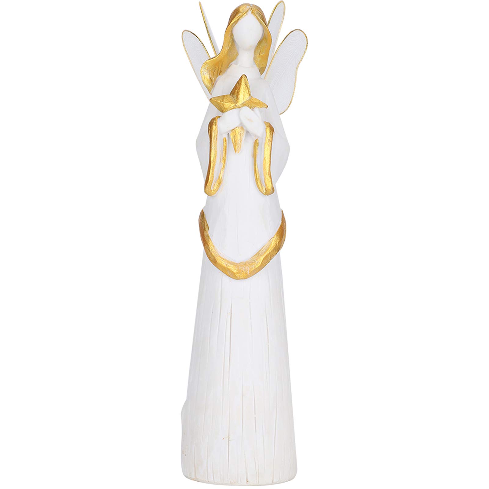 cigemay Resin Small Size Non‑toxic Statue Ornaments, Exquisite Resin Angel Statue, for Offices Homes
