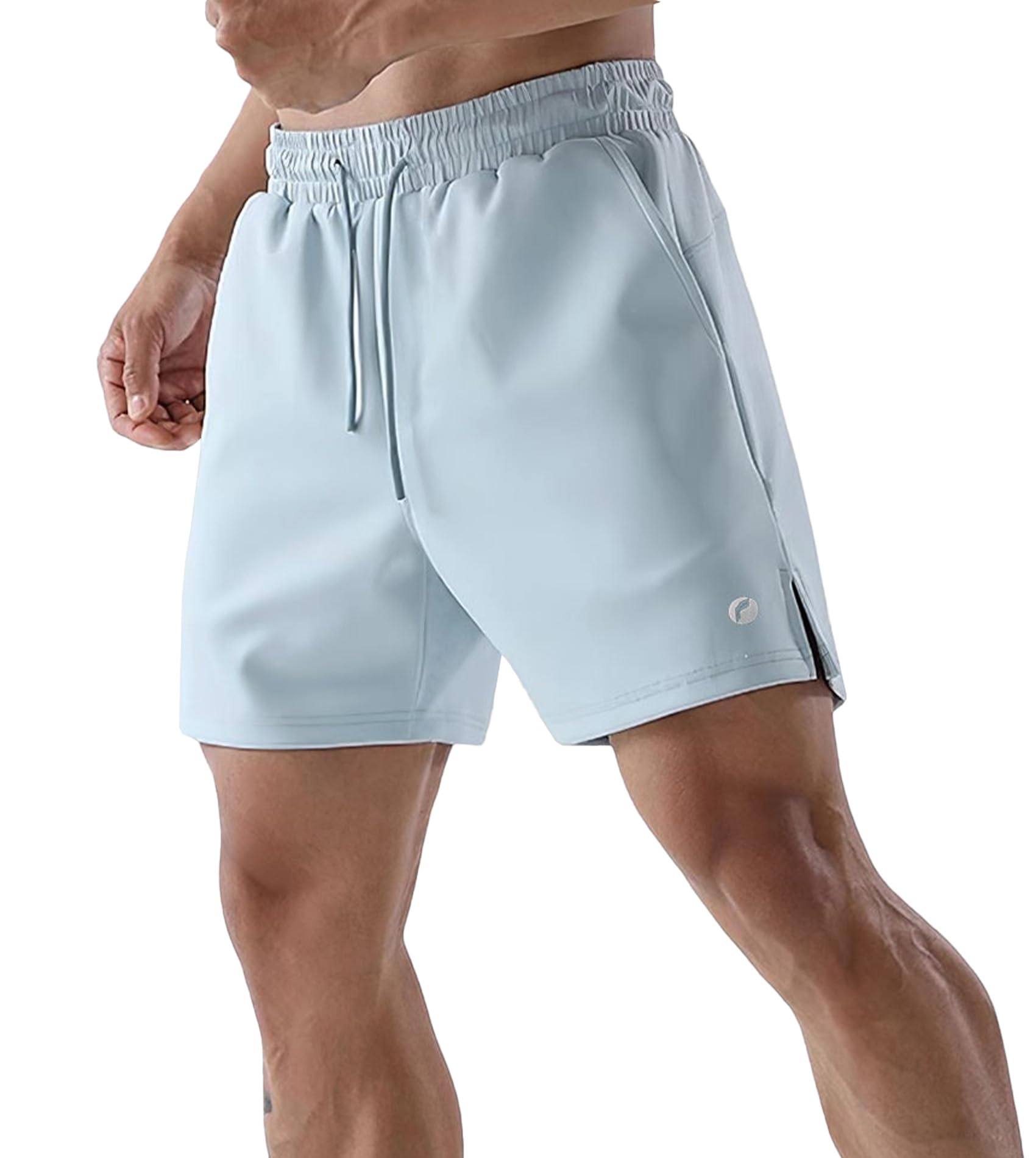 Fioboc Mens Athletic Running Shorts Modal Side Split Workout Shorts 7 Lightweight Sports Gym Basketball Tennis Hiking