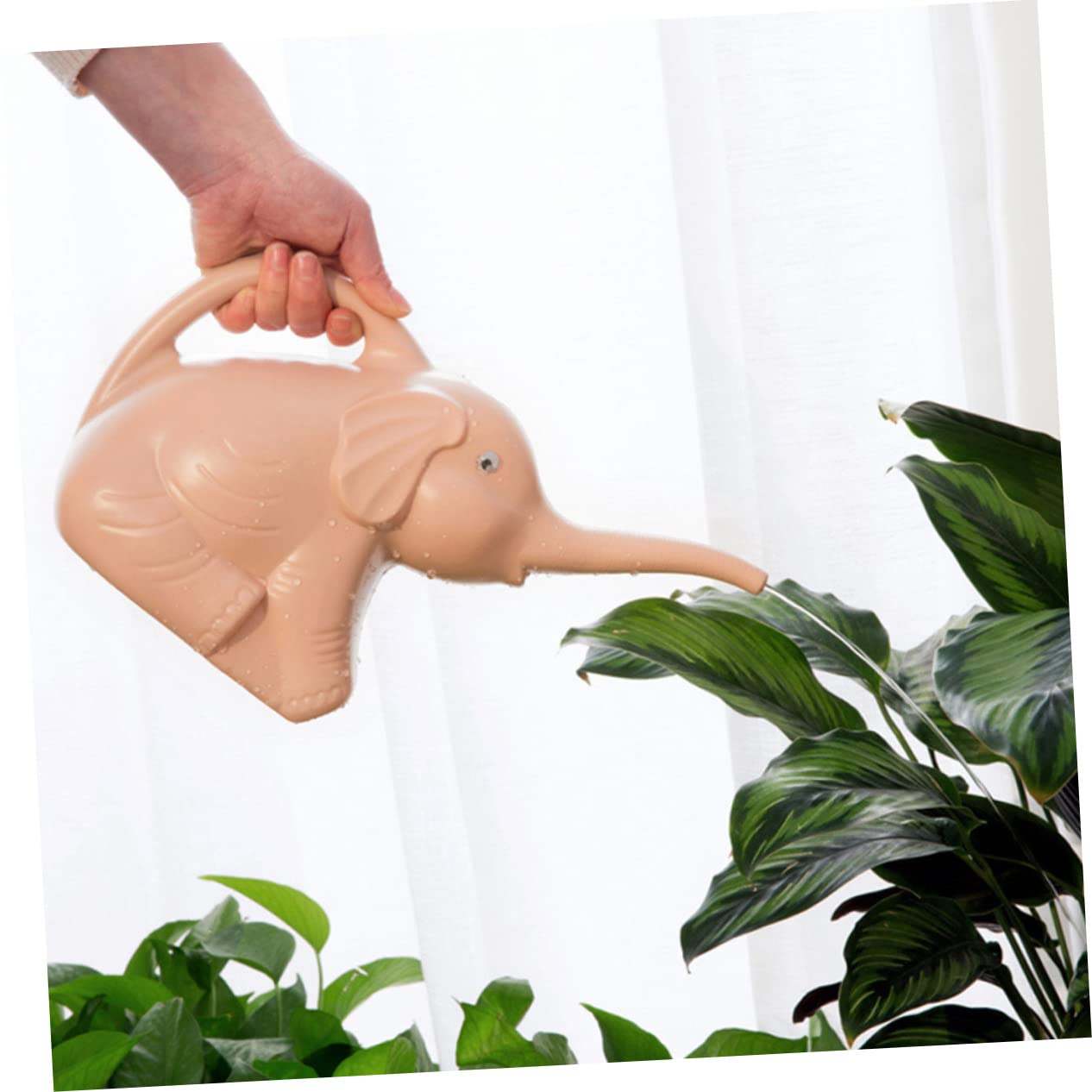 Kisangel Regadera de Elefante Pequeña de PVC para Jardín Diseño Encantador, Reutilizable y Fácil de Usar Mano, Paquete de 3 Unidades para Regar Plantas Color Aleatorio