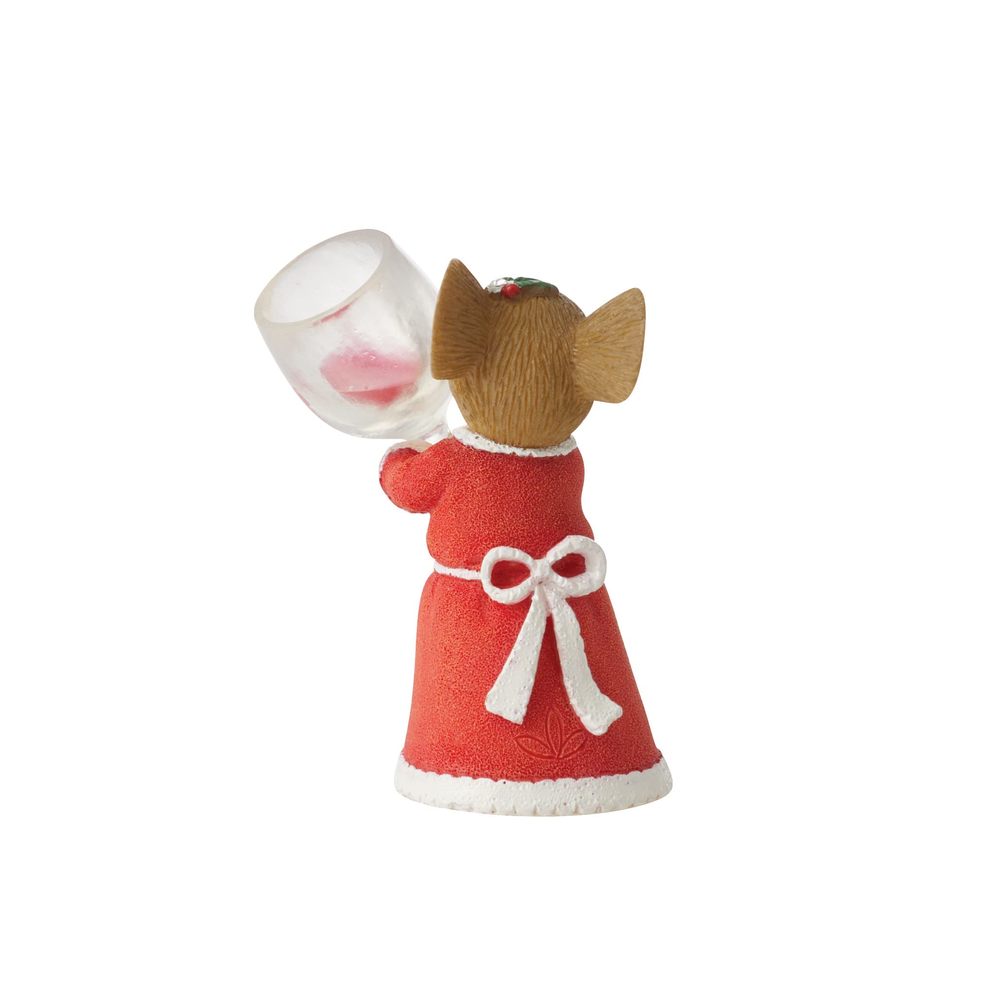 Enesco Kalpli Kuyruklar Noel Teslimatı Daha Fazla Şarap Lütfen Minyatür Heykelcik, 2,01 İnç, Çok Renkli