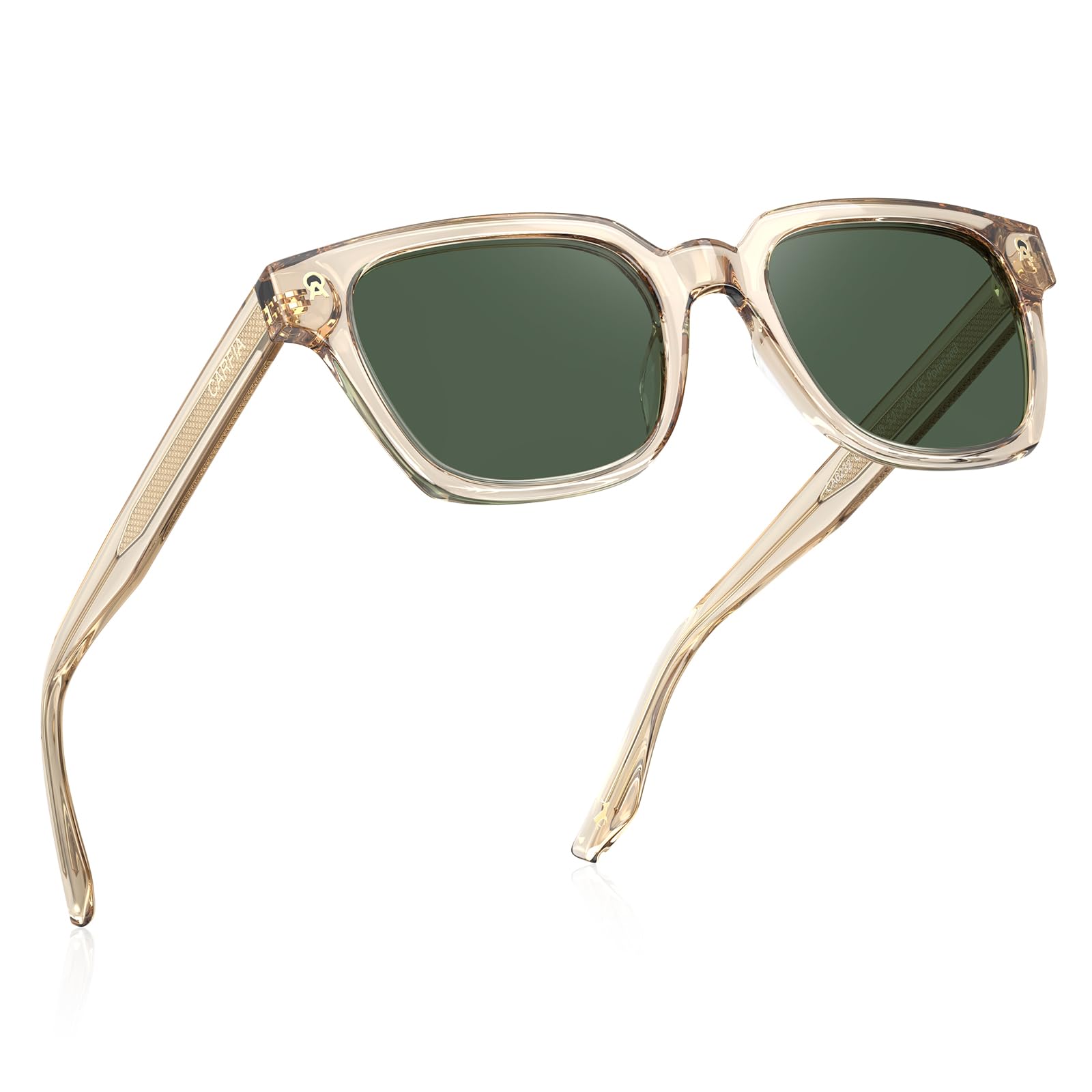 CARFIA Retro Herren Sonnenbrille Rechteckig Polarisiert UV-Schutz Acetat CA6232