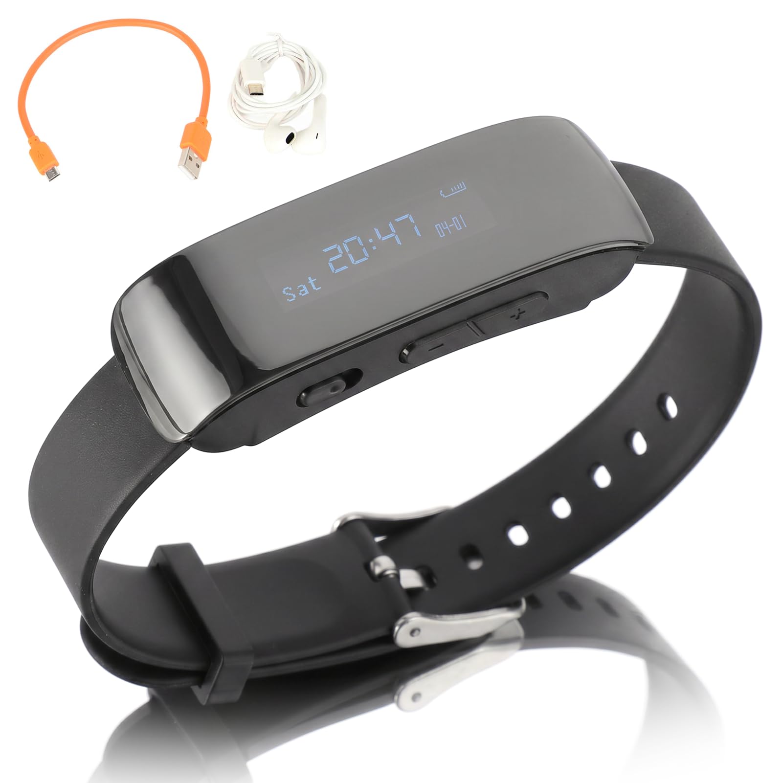 Digital Voice Recorder Watch, Bracelet Recording Device with 90mAh Battery, Wristband, MP3 Recorder with Timing Recording Audio Device, Watch Voice Activated Recorder (32G)-image-26