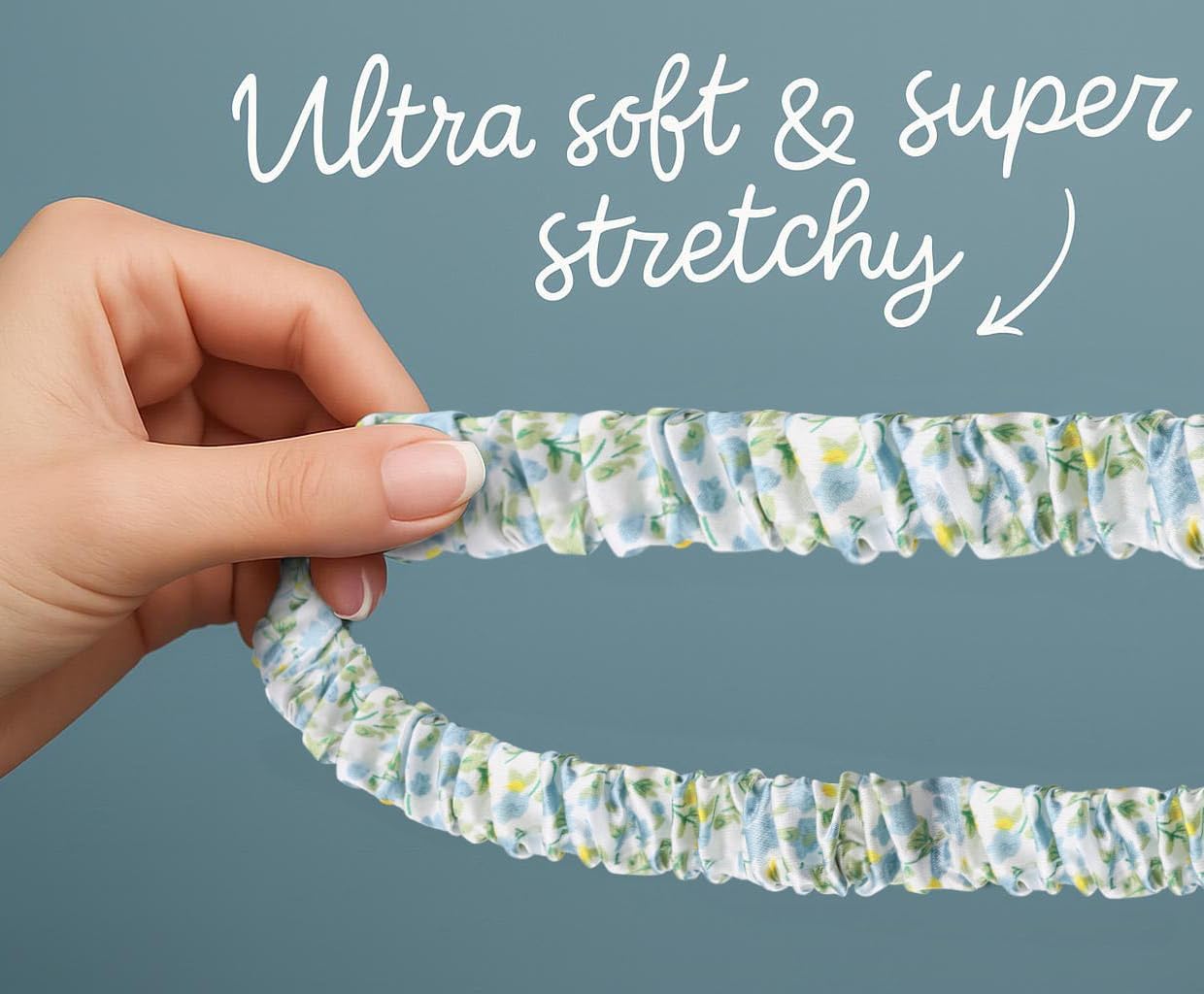 Stylish Scrunchie Lanyard for ID Badges Cute Neck Stretchy Lanyard for Keys Retractable Keychain Holder - Image 2