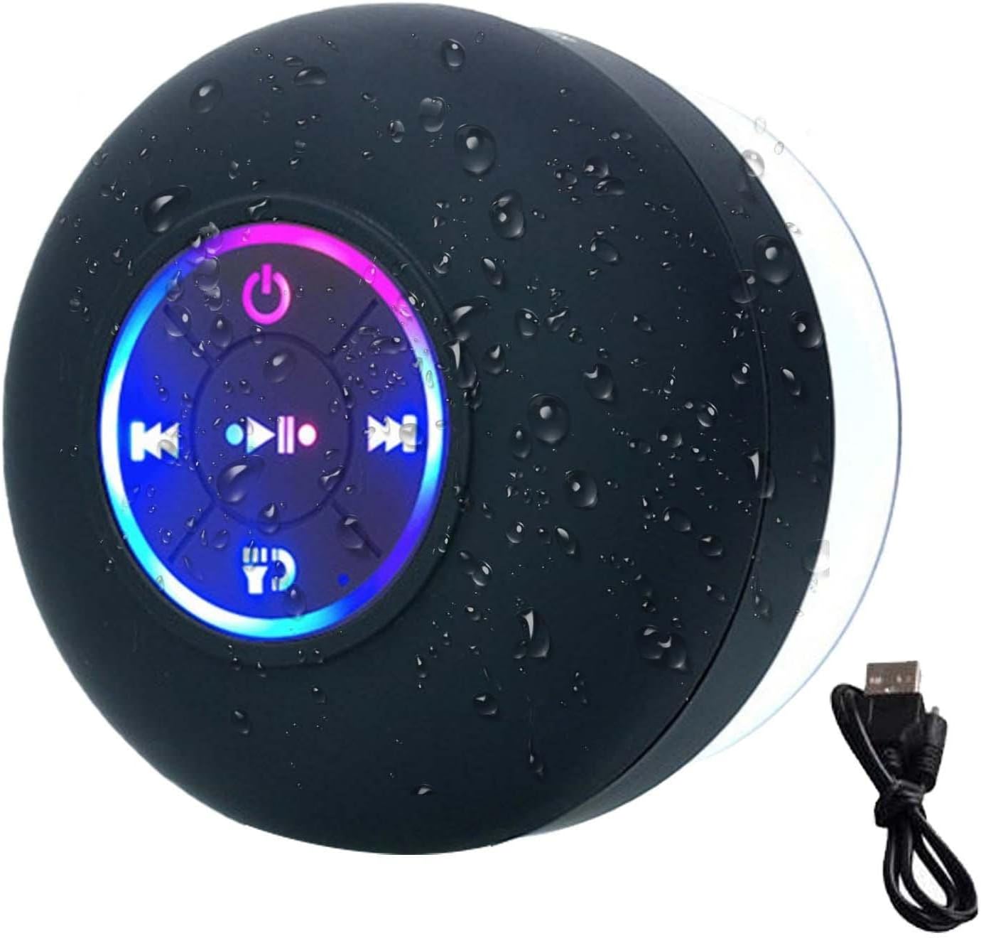 GIMOCOOL Altavoz inalámbrico portátil,Reproductor de Altavoces para Ducha con Ventosa Resistente al Agua - Altavoces Manos Libres inalámbricos, Reproductor de música para duchas, baño, Piscina, Coche