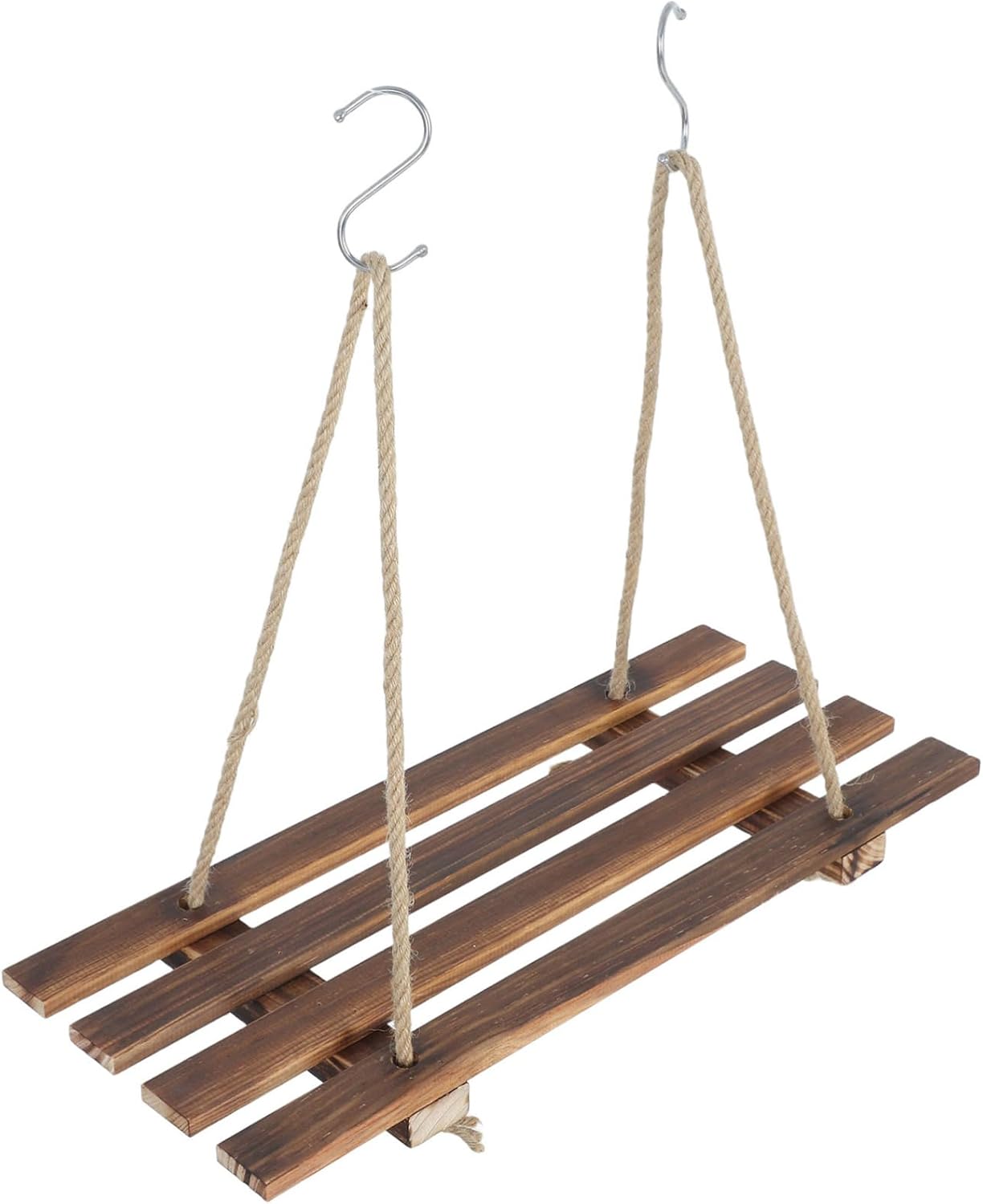 BESPORTBLE Wooden Hanging Plant Shelf, Coffee Wall Hanger Xmas for Window