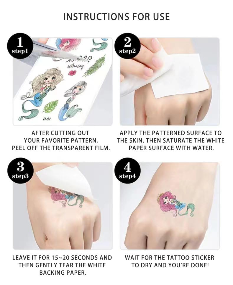 Miniatura 7 de Tatuajes temporales de unicornio brillante para niños, calcomanías de dibujos animados impermeables con nuevo diseño de purpurina arcoíris para