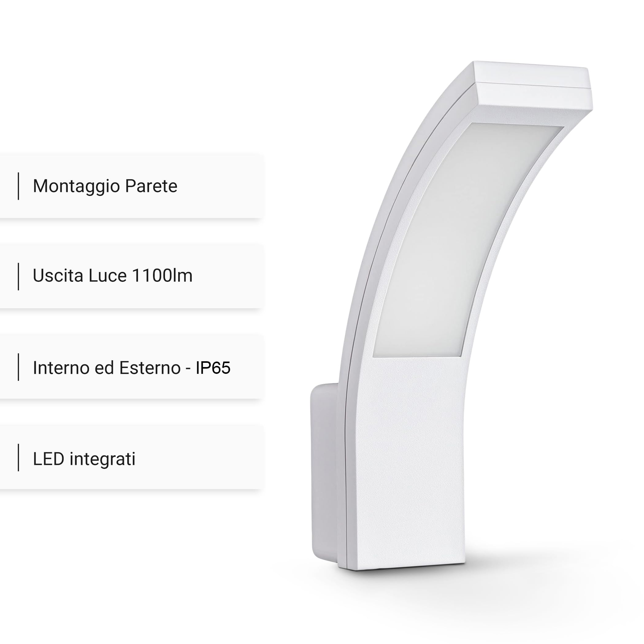 SEBSON LED Applique da Esterno IP65-2 Pezzi - Lampada da Parete Bianco 15W 1100lm Bianco Freddo 5800K - Luce Esterna 250x176x65mm