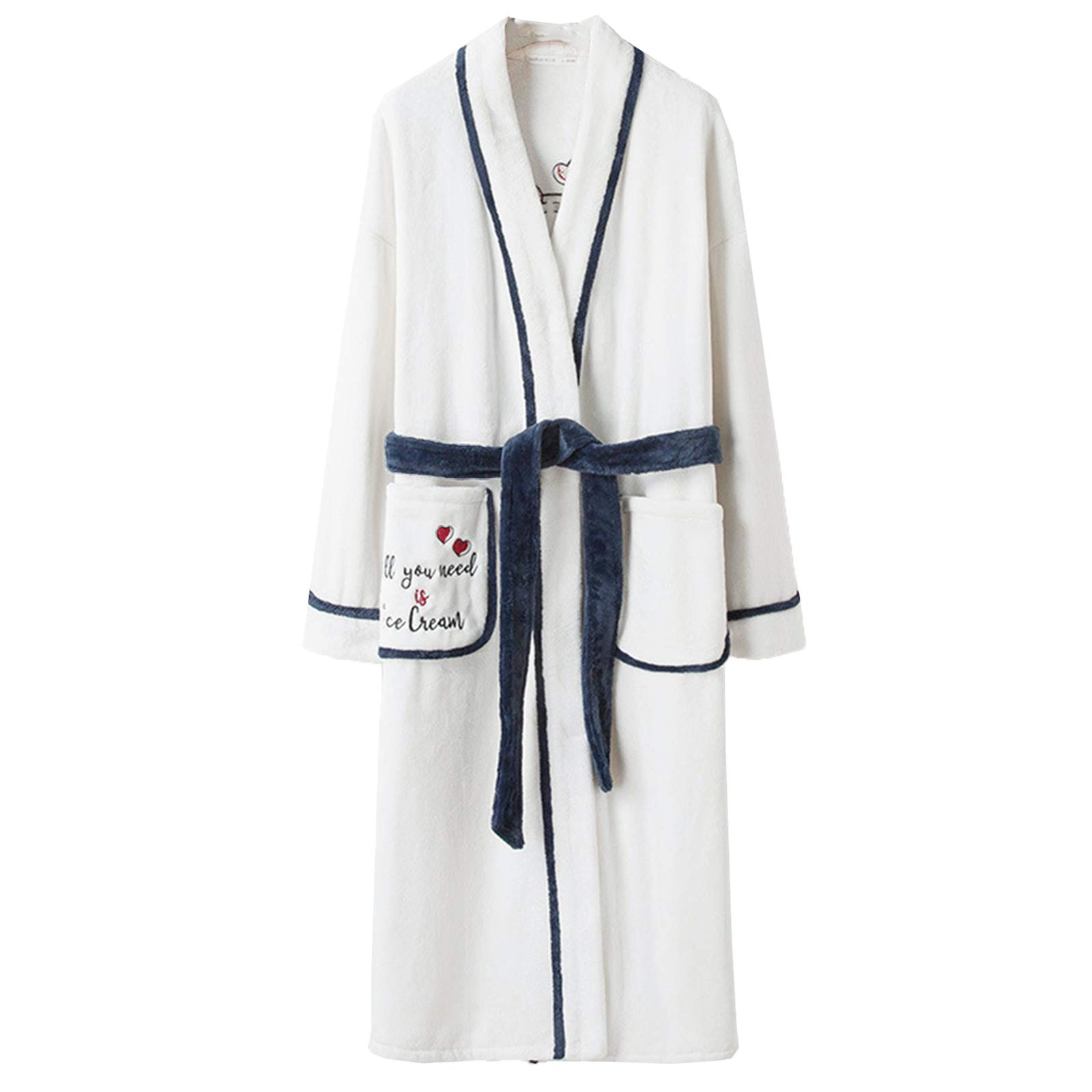 Peignoirs de pyjamas pour femmes contre le froid nocturne flanelle 1XL