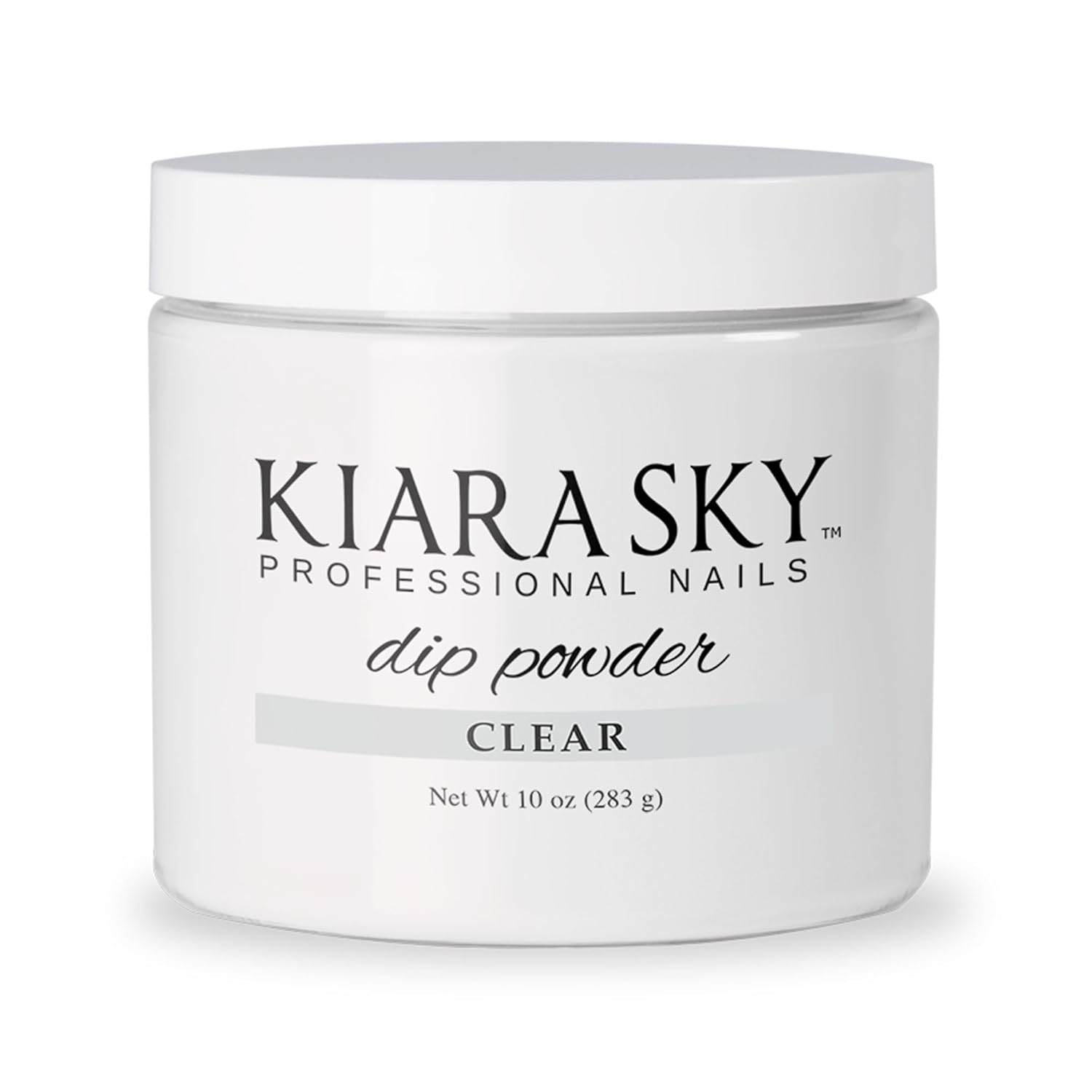 Kiara Sky 10z Clear Salon Size Dip Powder Bulk Jar