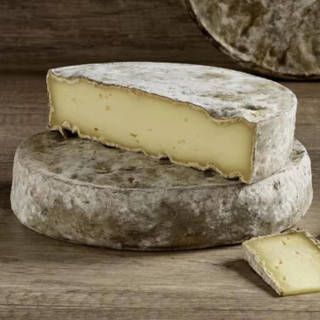 Tome des Bauges AOP – Fromage Fermier de Savoie au Lait Cru – Pièce Entière +/-1,2 kg – Affinage Traditionnel en Cave – Saveurs de Terroir et de Noisette