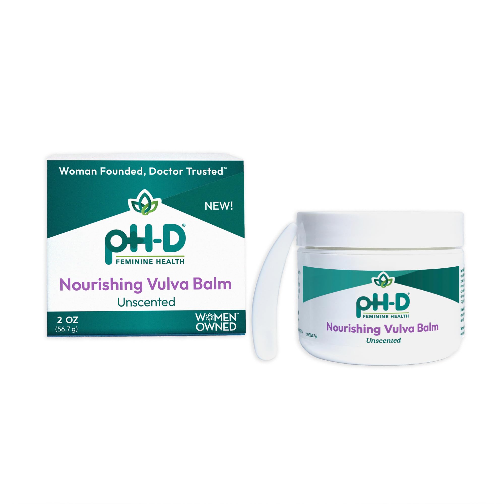 pH-D Feminine Health Support Nourishing Vulva Balm - Vulva Moisturizer for Dryness, Menopause Support, Intimate Care - Reduces Vulvar Dryness - 2 oz