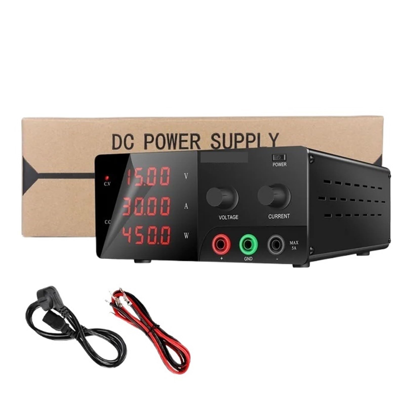 alimentatore DC regolabile Alimentatore da laboratorio CC regolabile 30V 30A 60V 10A 20A 100V 5A Fonte di alimentazione da banco programmabile Banco da lavoro stabilizzato 100W-900W(15V 30A 450W)