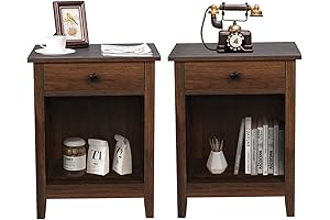GBU Set of 2 Wooden Nightstands: Enhance Your Bedside Haven