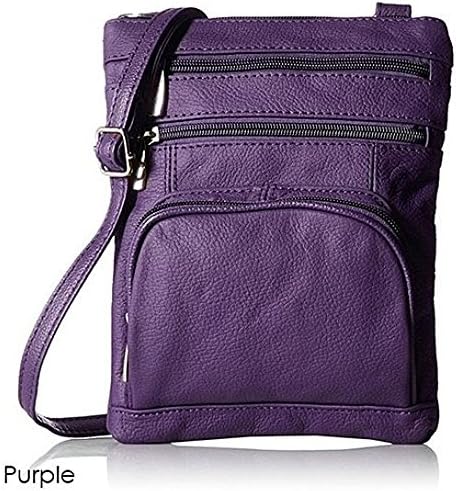 leather Crossbody Purses for Women, Multi Pocket Crossbody Purse with Adjustable Strap, Soft & Durable Leather Purse