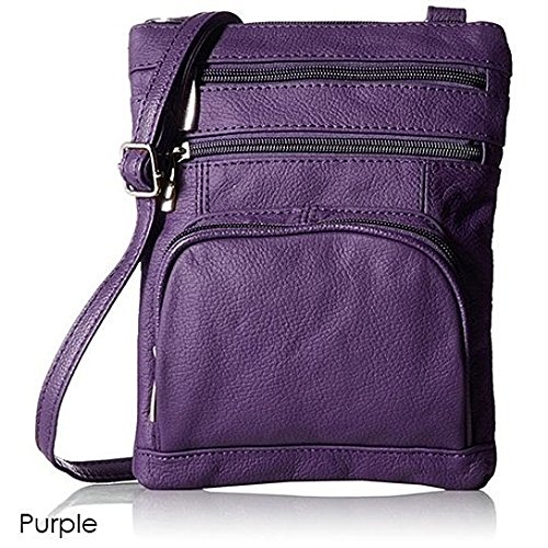 Krediz leather Crossbody Purses for Women, Multi Pocket Crossbody Purse with Adjustable Strap, Soft & Durable Leather Purse