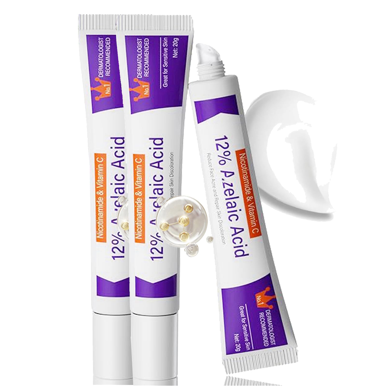 – Acid Face Cream, Acid 12% Facial Serum Cream, Niacinamide & Vitamin C for Redness Face, Dark Spot, Rosacea,Acne,Face Skin Care Beauty Products,Skincare for All Skin Types 20G (2, One Size)