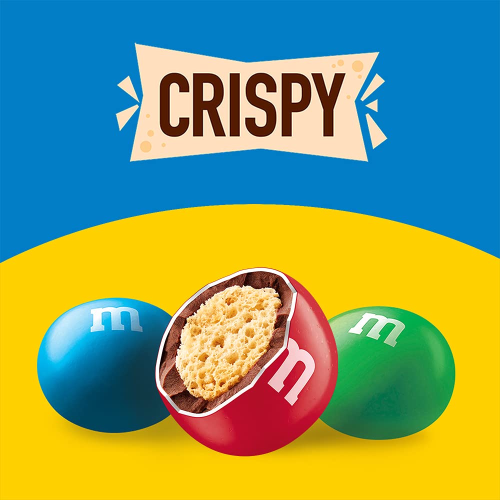 M&M'S Crispy Schokolade Großpackung | American Football Snacks | Schokolinsen mit Knusperkern | 850g (Packung mit 3)