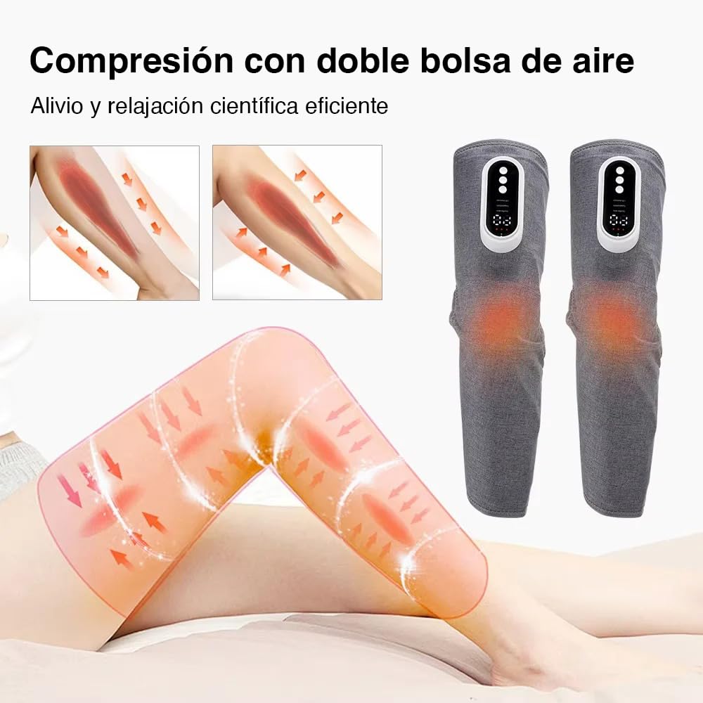Presoterapia Masajeador de Piernas para Drenaje Linfático - Masaje de Patillas para Casa