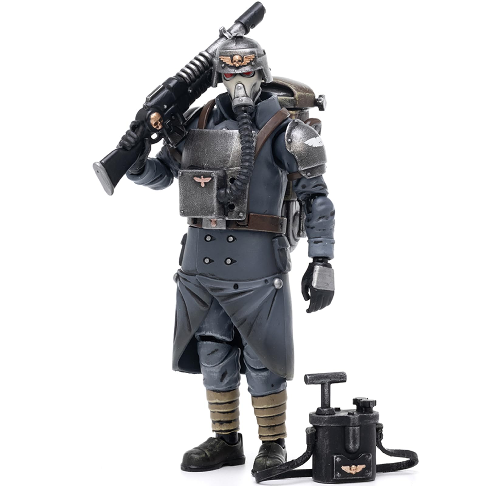 JOYTOY Warhammer 40k Astra Militarum Death Korps of Krieg Veteran Squad Guardsman Demolitions Specialist 1/18 Action Figure Collect And Display Model