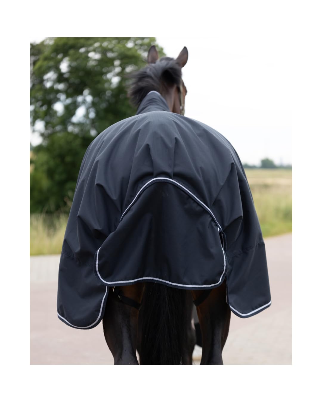 4Horses Outdoordecke Highneck Kalmar 50g für Pferde, wasserdichte Regendecke mit 50g Füllung, atmungsaktiv und Winddicht