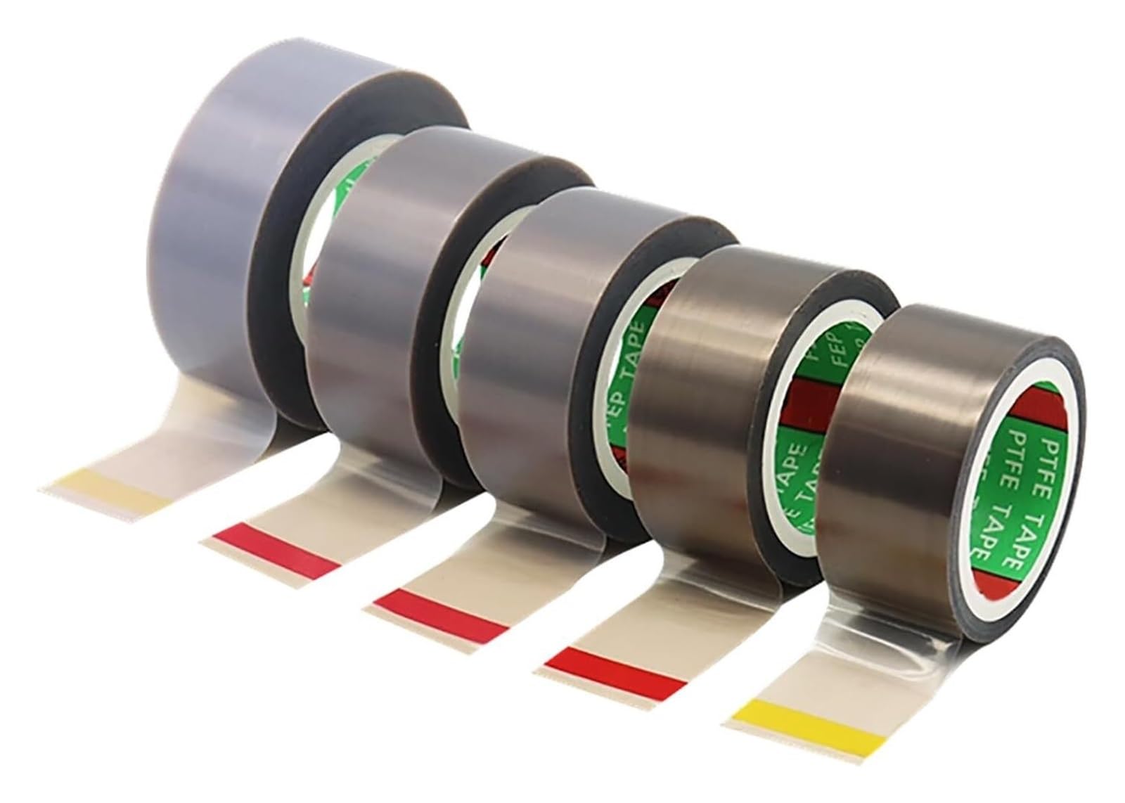Cinta de fibra de vidrio de alta temperatura, cinta de teflón de 0,18 mm de grosor, cinta adhesiva de PTFE de 25-40 mm de ancho for máquinas selladoras al vacío e industrias eléctricas, 10 metros de l