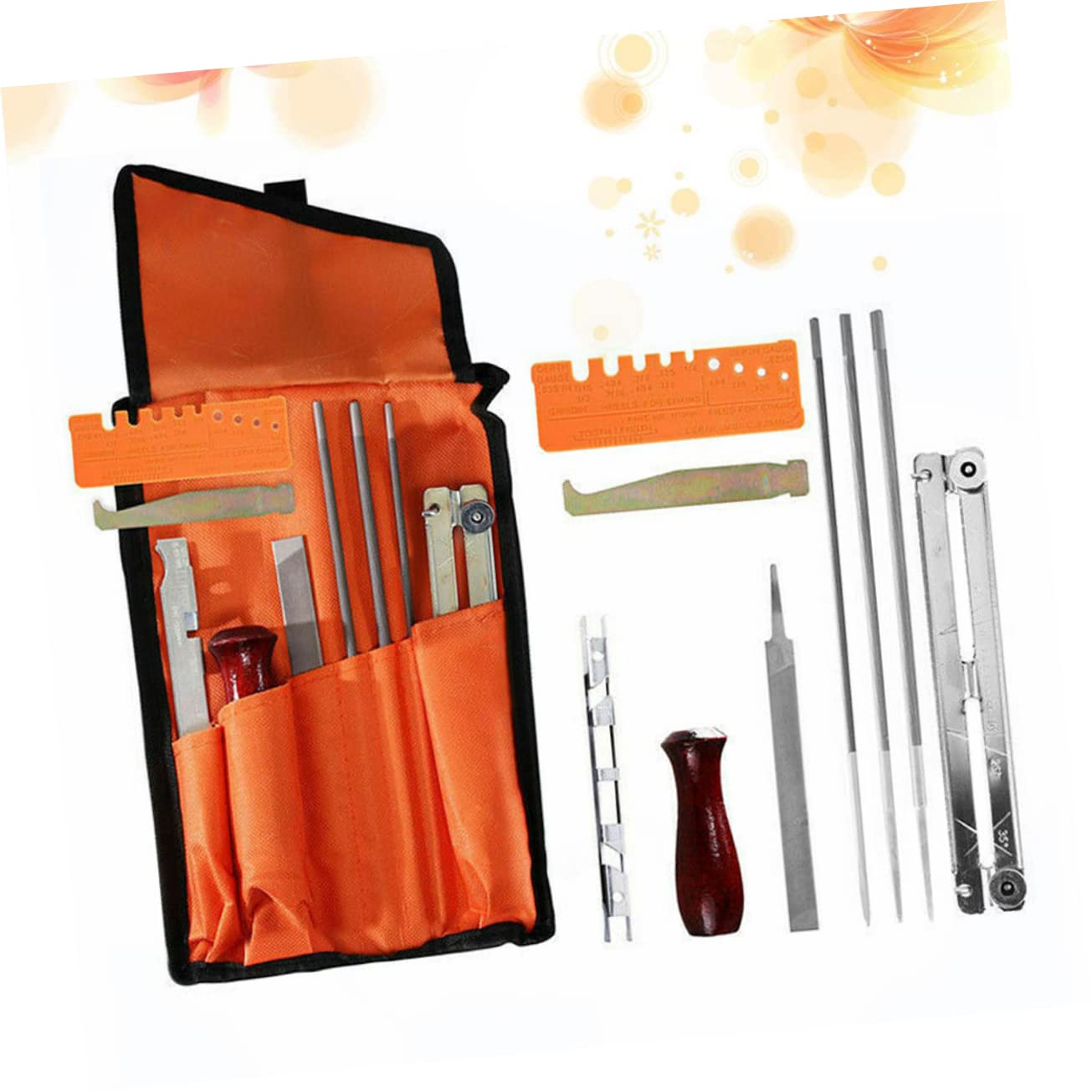 10pezzi Affilatura Per Motosega Per Affilatura Kit Di Utensili Per Motoseghe Realizzato in Metallo Di Durevole e Resistente All Usura