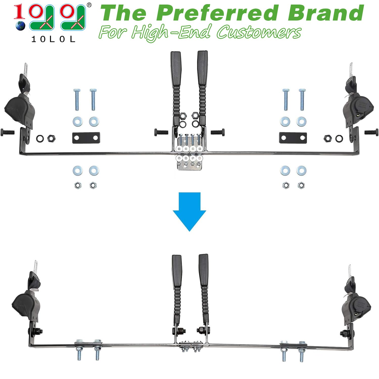 10L0L 2 Passenger Universal Golf Cart Seat Belt Bracket Kit for Yamaha, EZGO TXT/RXV, Club Car DS/Precedent Front Rear Seat, Retractable Seatbelts 42
