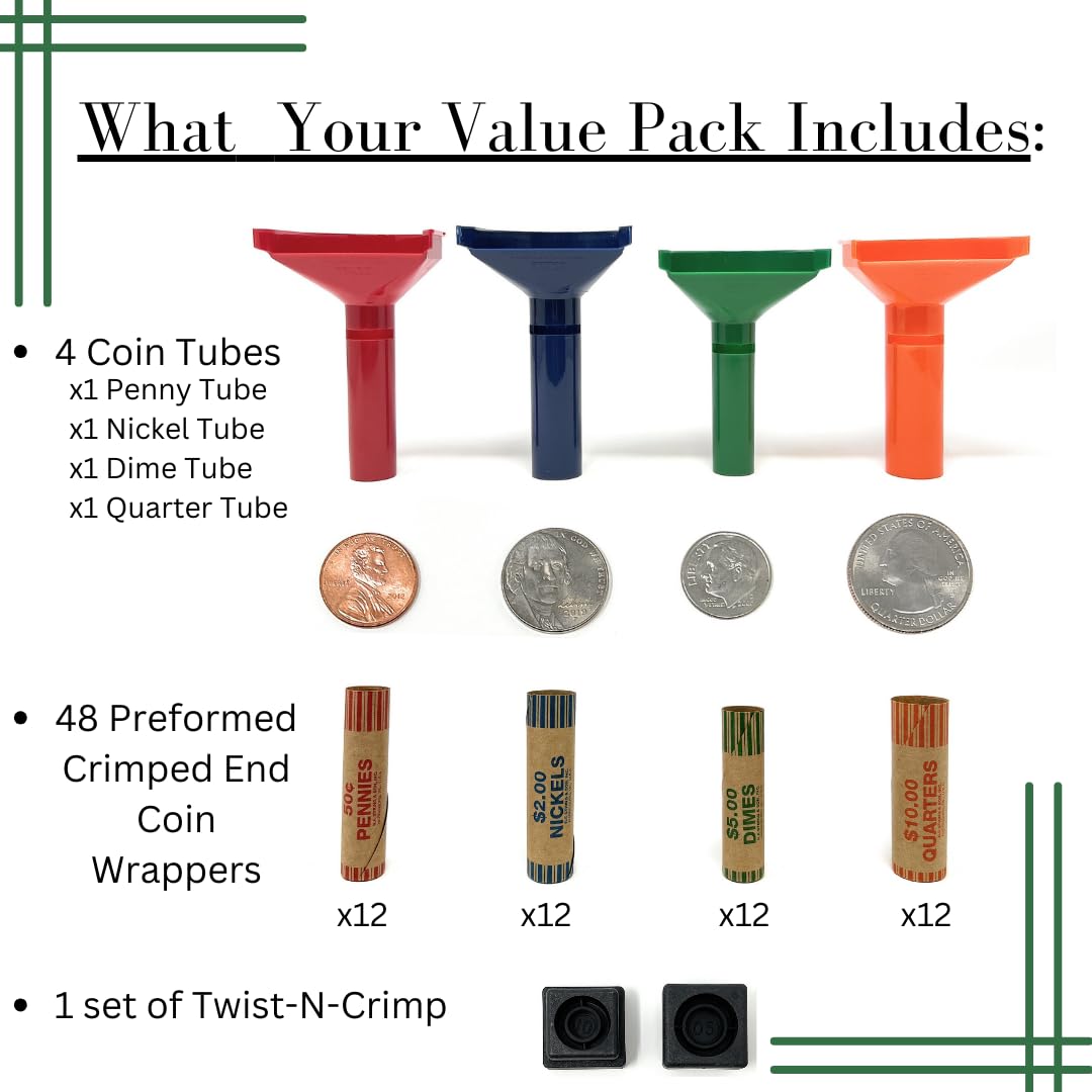 Assorted Currency Wrappers N.F. String & Son 48-Count Assorted Coin ...