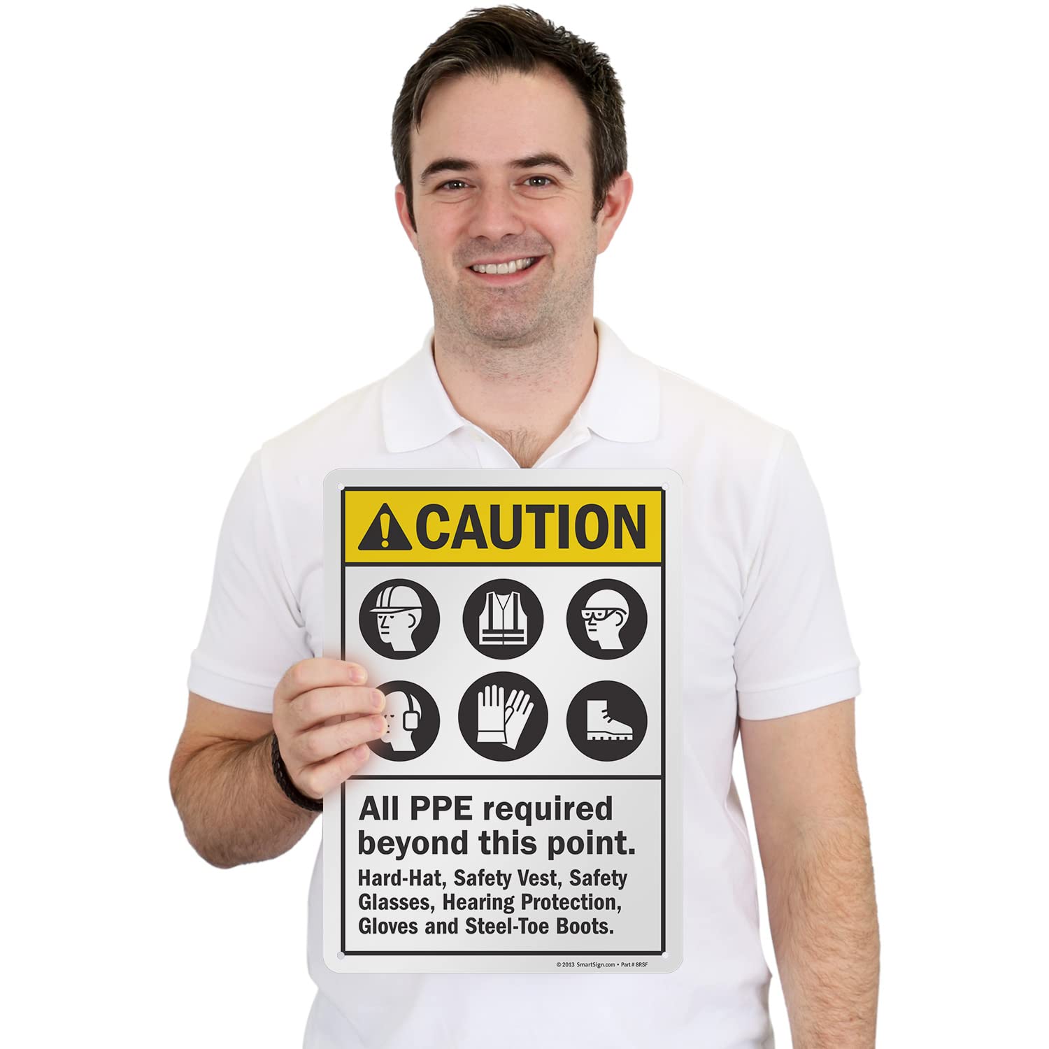 Caution PPE Sign - Durable Aluminum Safety Sign -4 Caution PPE Sign - Durable Aluminum Safety Sign -4