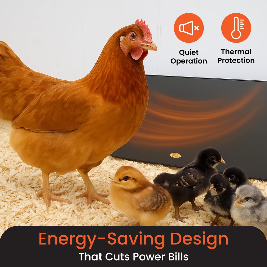Cozy Products Cozy Coop Chicken Coop Heater Flat-Panel 150 Watts | Wall Mount or Free Standing Electric 150 Watts Safer Than Heat Lamps Warms Inside Chicken Coops Flat Panel 2 Inches Deep product thumbnail 9