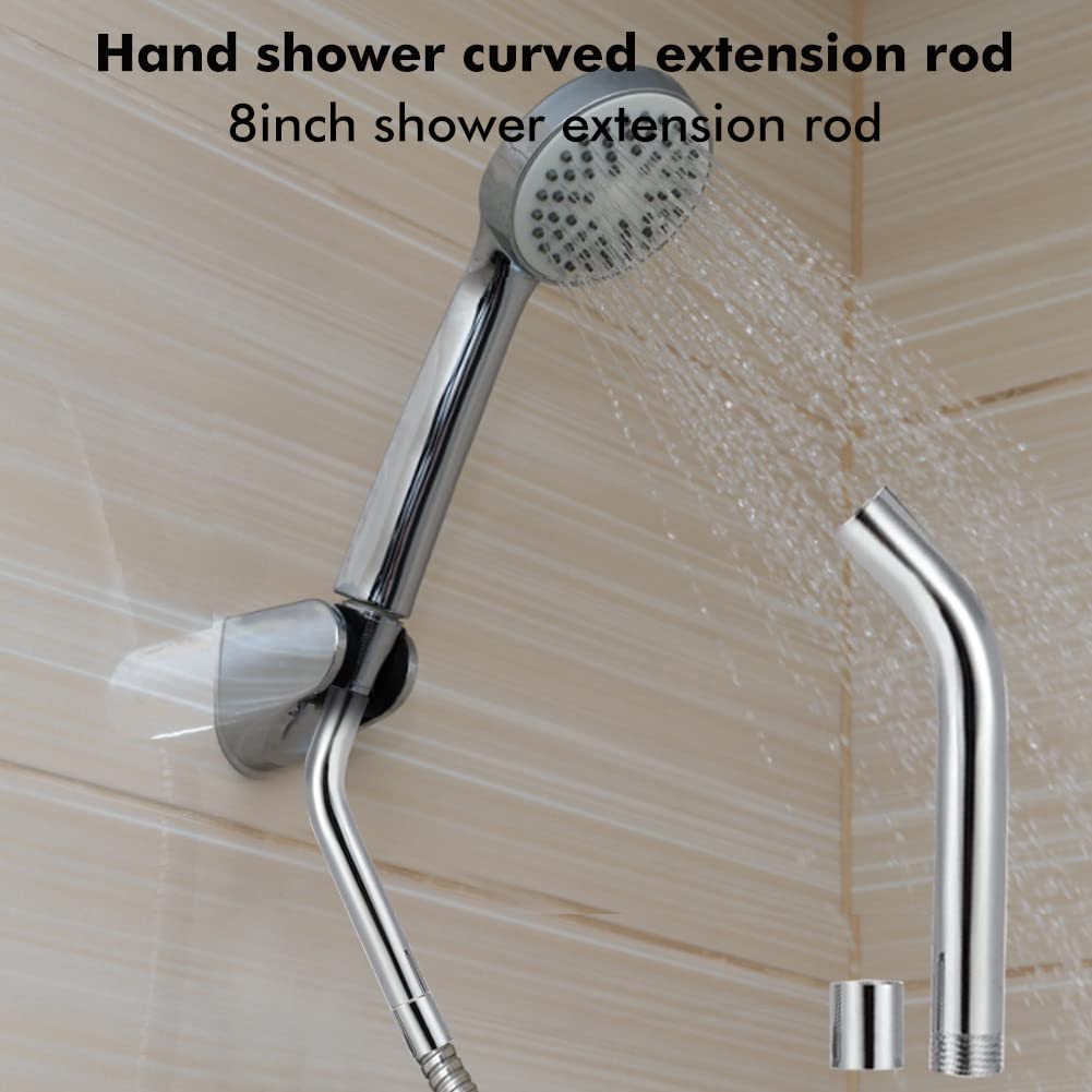 Braccio Di Prolunga Per Doccia In Acciaio Inossidabile – 35 Cm, Filetto G1/2'' – Estensione A Parete Regolabile Per Soffione – Colore Argento - 2